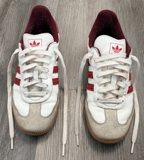 Men  s Size 8.5 - adidas Samba OG White Scarlet