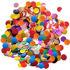 Shiny Round Confetti, 60g Pack, Balloon Filler, Rainbow Metallic