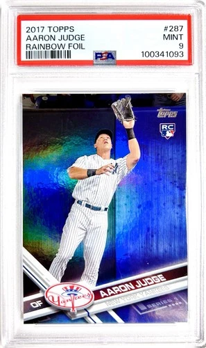 Aaron Judge 2017 Topps RC Rookie Card #287 Rainbow Foil PSA 9 Mint