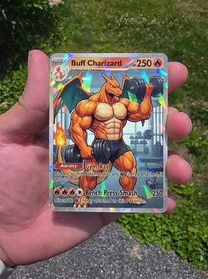 Buff Charizard Collectible Card For Display Only 