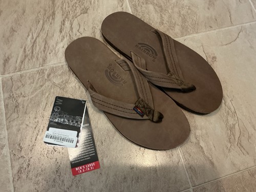 New Rainbow 301 Alts Premier Leather Single Layer Flip Flops Mens Large 9.5 10.5