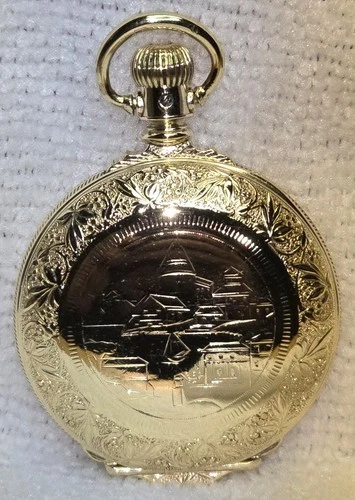 Antique 1891 Elgin Pocket Watch 7 Jewel Gold-Filled Roman Dial 6s Grade 95