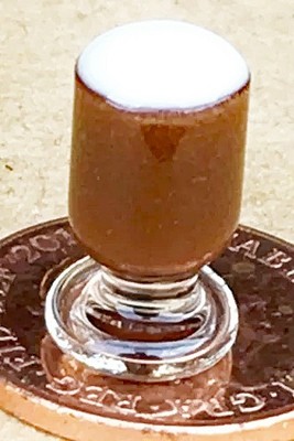 Puppenhaus Einzel Glas Of Brown Ale Pub Getränk 1:12 Maßstab Echt Glas L Tumdee
