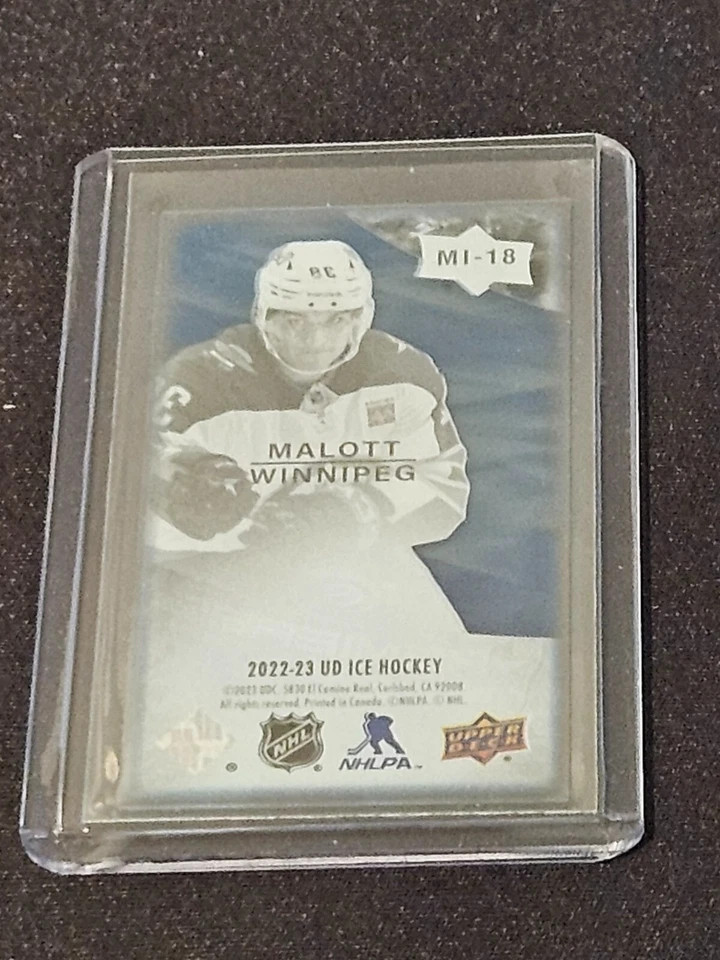 2022-23 Upper Deck Hockey ICE #MI-18 Jeff Malott Mini Premieres - Image 2 of 2