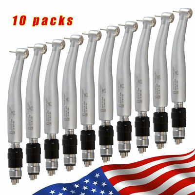 10 NSK Style Dental High Speed Turbine Handpiece & Quick Coupler Swivel 4Hole