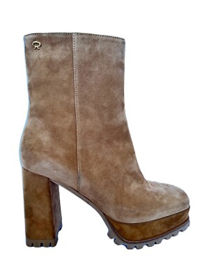 Gianvito Rossi Women s Shoes Boots Size 39.5 New Beige Suede Platform Heels
