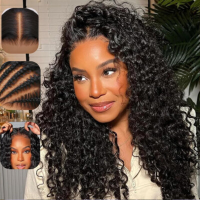 UNice Hair Water Wave Precut 7x5 Lace Front Wigs Human Hair Glueless Wear  and Go