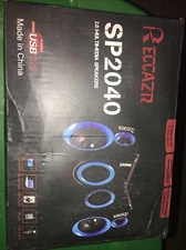 RECCAZR SP2040 USB-Powered Multimedia Speakers 2.0 Stereo Surround Sound NEW