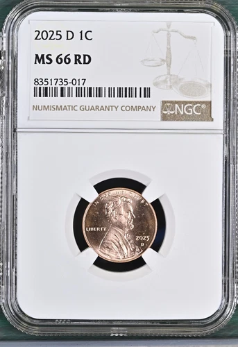 2025-D LINCOLN UNION SHIELD CENT PENNY NGC MS66RD BU UNC DETAILED COIN #G