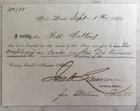 ANTIQUE CIVIL WAR ENROLLMENT DOCUMENT CERTIFICATE MISSOURI STATE MILITIA 1862