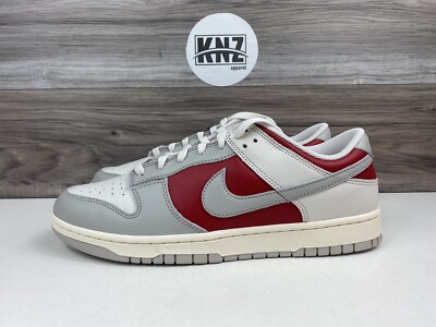 Nike Dunk Low Retro Light Iron Ore Grey Gym Red Shoes (HJ9093 030