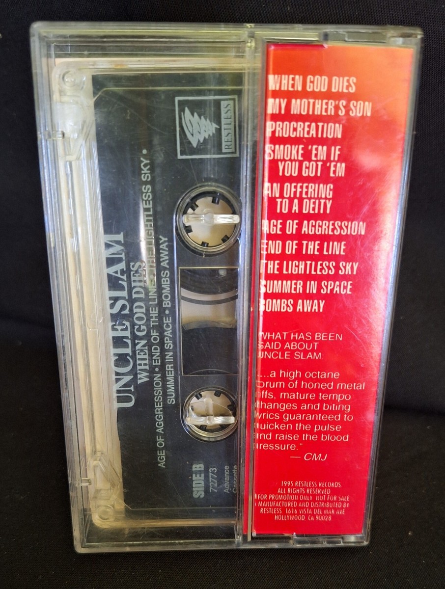 Uncle Slam When God Dies Advanced Promo Cassette - Restless 