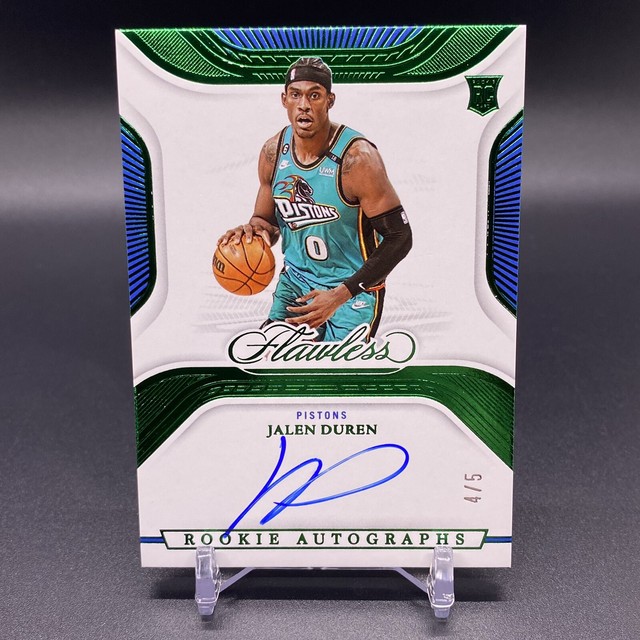 #/5 🚨2022-23 Panini Flawless Jalen Duren RC Auto Emerald Detroit Pistons Rookie