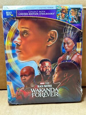 #ad Black Panther 2 Wakanda Forever Steelbook 4K Blu ray Digital NEW SEALED RARE $27.99