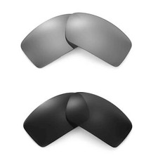 Walleva Two Pairs Polarized Lenses For Oakley Gascan - Black  Titanium