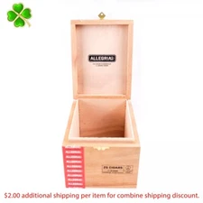 Allegria Gordo Wood Cigar Box 7.25" x 5.5" x 4.5"