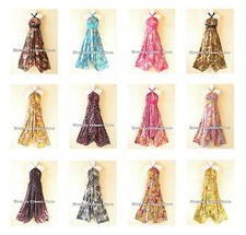 Sale Wholesale 10X Versatile Halter Silk Multi Wear Women Scarf Maxi Dresses