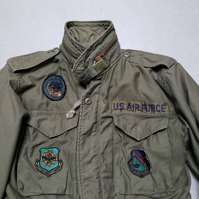80s Vietnam US Army Military M-65 Field Coat Jacket Airforce Patch