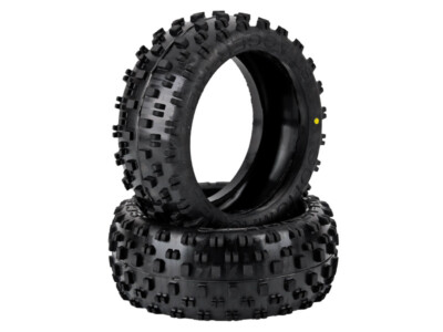 Schumacher 1:8 Stagger Rib - gelb Offroad Reifen (2)