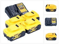 Dewalt Dcb 1104 P4 Akku Starter Set 12 V / 18 V 4X Akku 5,0 Ah + Dcb 1104 Lader