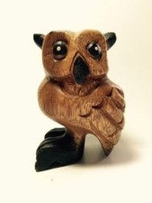 Wooden Percussion Black Foot Owl 3"