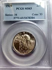1929 P  STANDING LIBERTY QUARTER PCGS MS63  LOOKS BTR