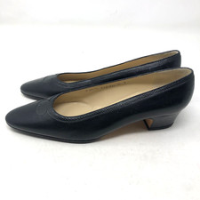 Vintage Silvia Fiorentina Pumps Womens 8 Black High Heel Classic Minimalist