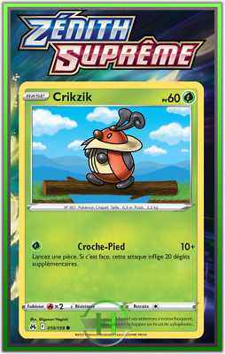 Crikzik - EB12.5:Supreme Zenith - 010/159 - Französische Pokemon Karte Neu