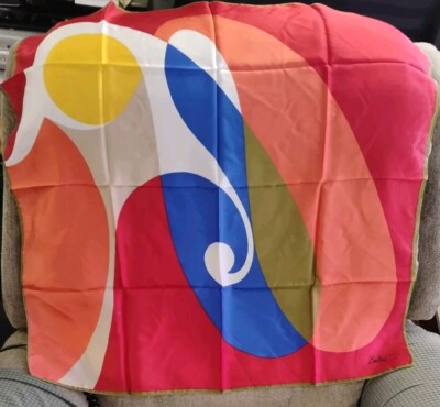 2-Beeline Scarves 30x30  Colorful Bright In Excellent Condition