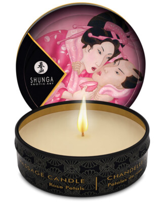 Shunga Aphrodisia Mini Candlelight Massage Candle 1 Oz Roses