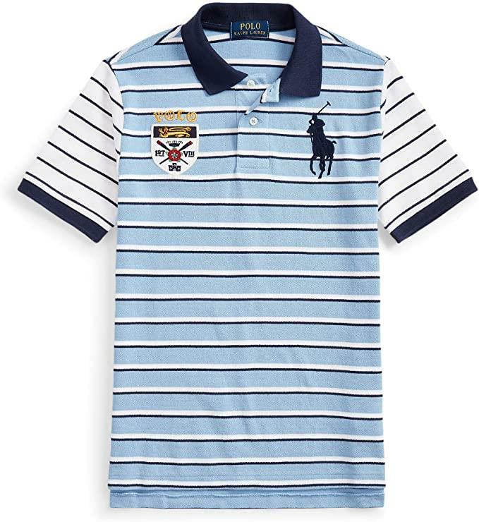 NWT Polo Ralph Lauren Little Boys' Big Pony Cotton Striped Mesh 4