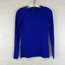 J.Crew Collection Italian Cashmere Sweater Crewneck Royal Blue Women's XXS