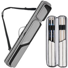 Pool Cue Case 2x2, Pool Stick Carrying Case Holds 2 Butts and 2 Shafts, Soft ...