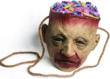 Severed Head Bloody Candy Shoulder Bag, Bloody Trick or Treat Bucket Halloween C