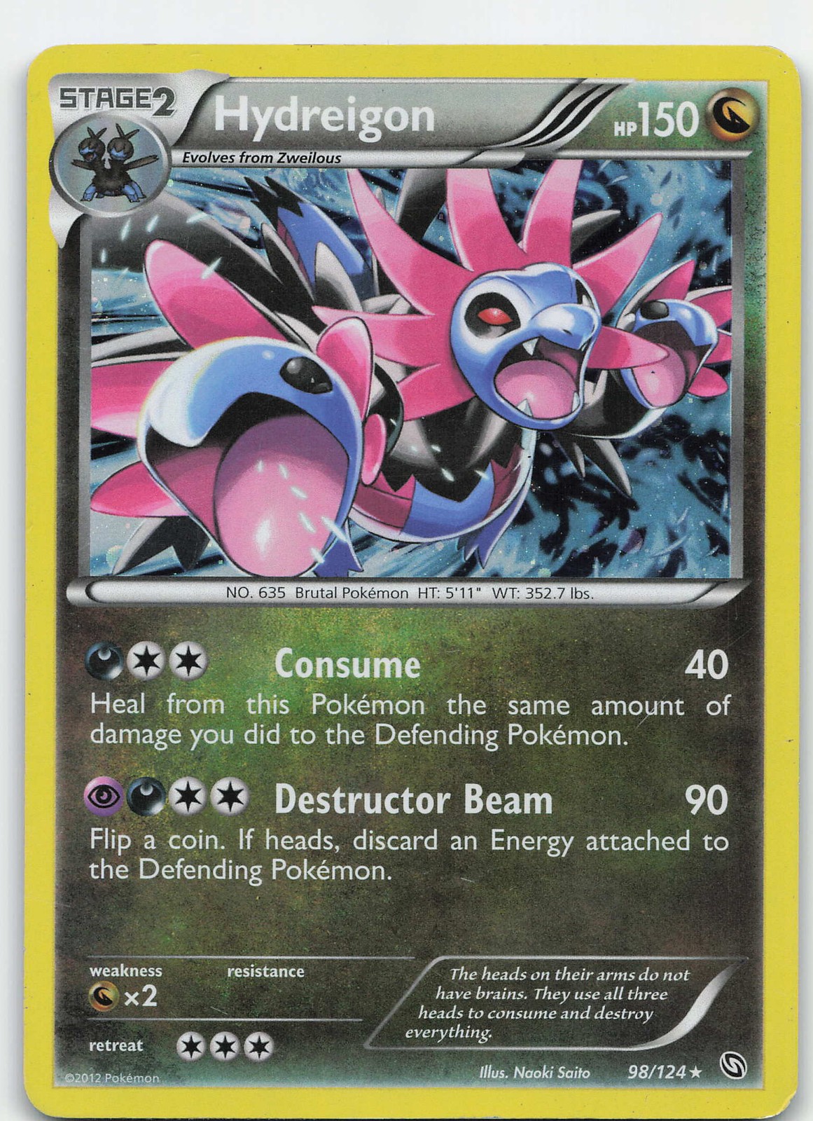 Hydreigon - 98/124 (Cosmos Holo) 098/124 Blister Exclusives Promo MP Pokémon