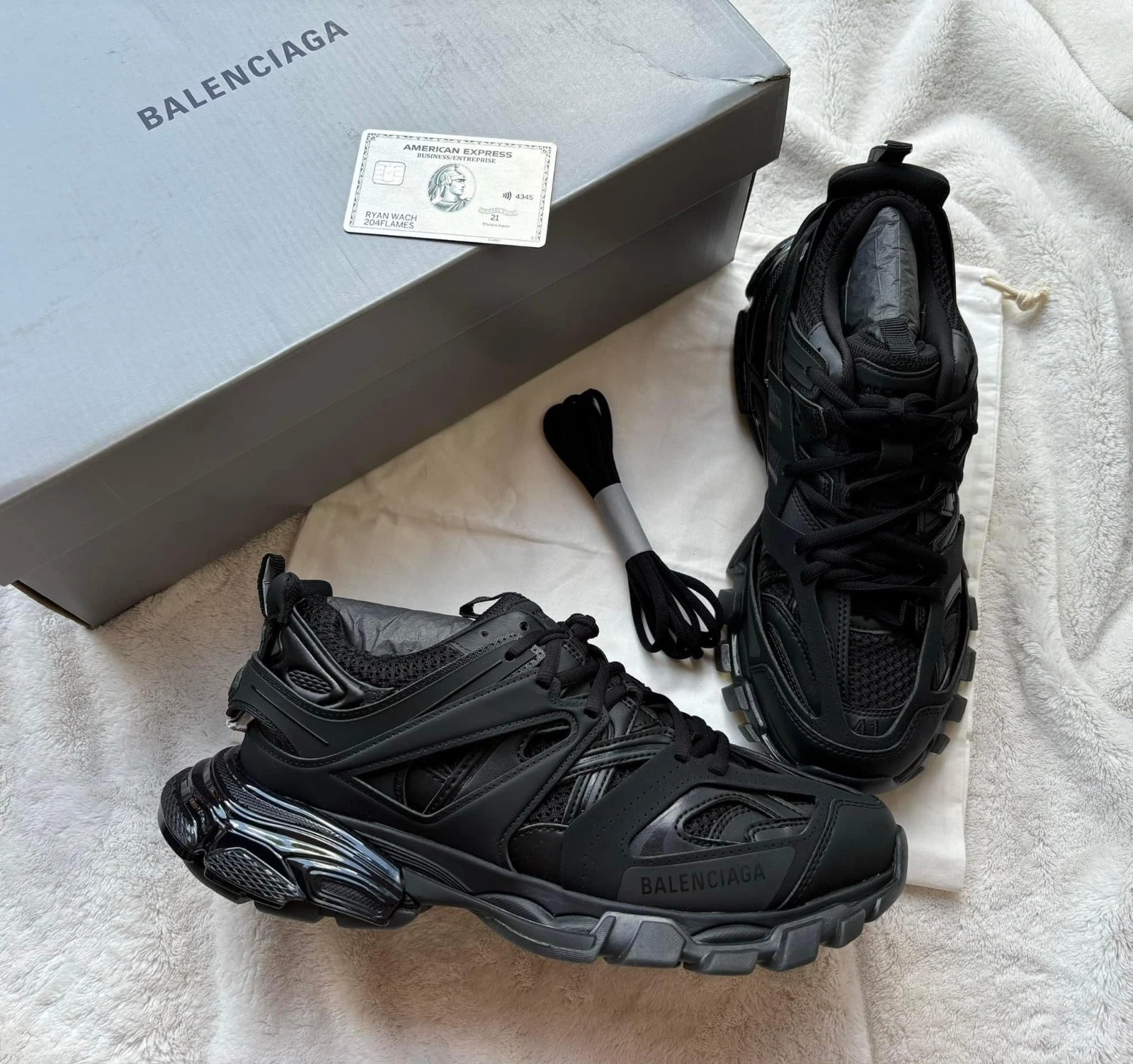 Balenciaga — Balenciaga Triple Black Track Sneakers Trainers - MSRP $1150 - New - Authentic