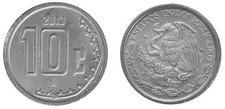 Mexico 10 Centavos, 2009-2019, KM #934, Mint X 10 PCS