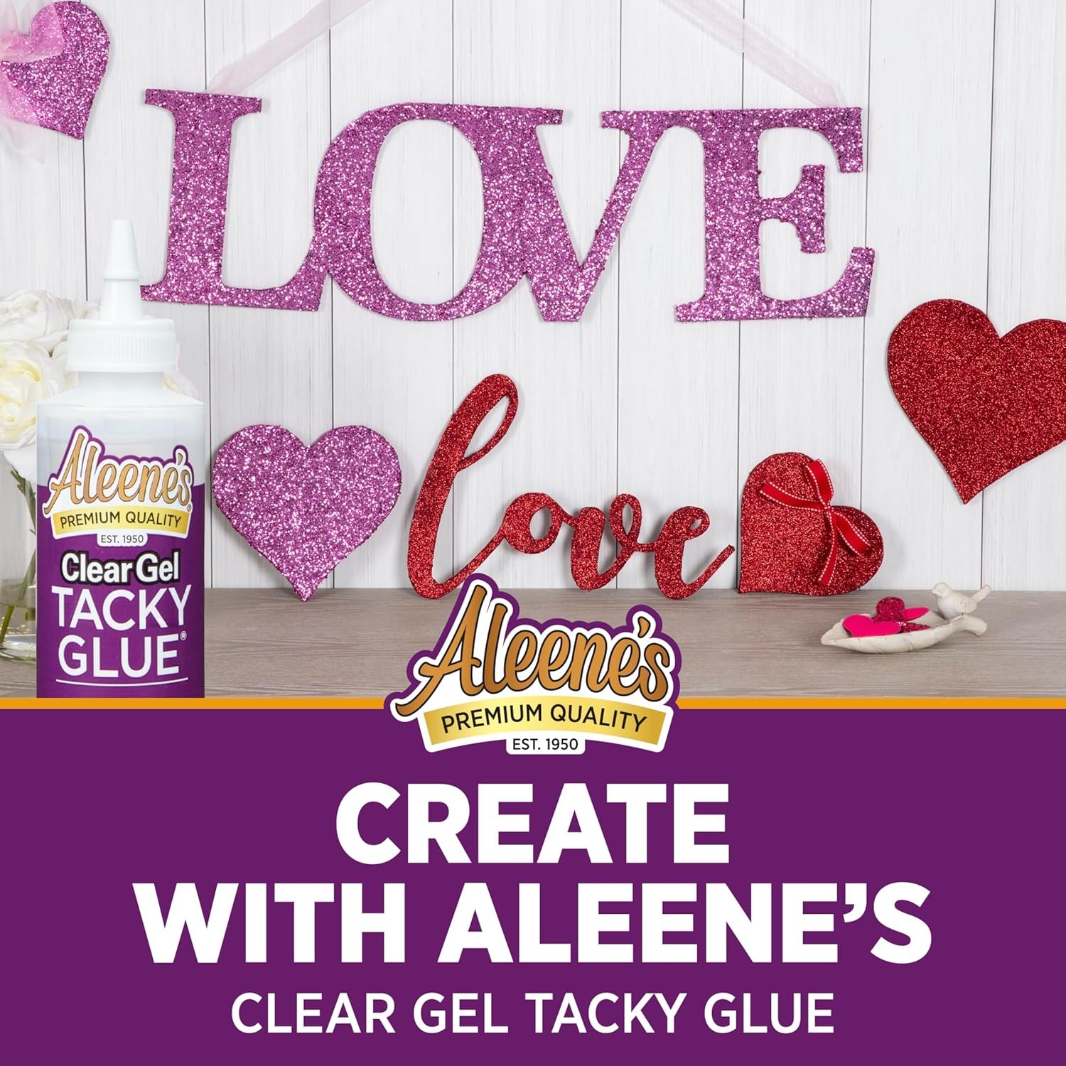 Aleene's Clear Gel Tacky Glue for Crafts, Nontoxic, Applies and Dries Clear, 4 f