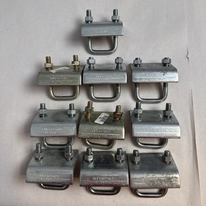 Lot Of 10 SuperStrut U-501/2 U-Bolt Electro-Galvanized Beam Clamps
