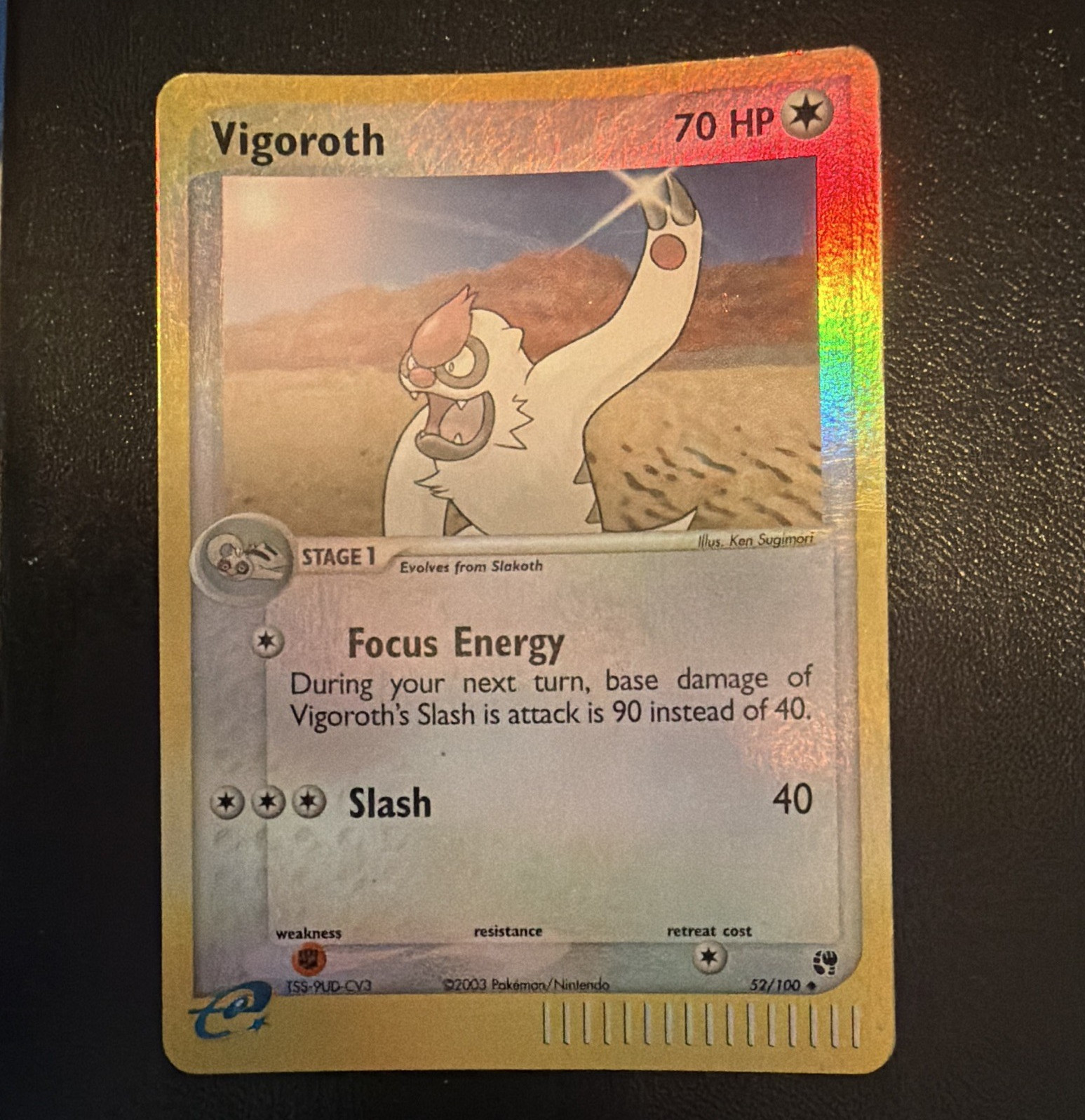 Vigoroth 52/100 EX Sandstorm Reverse Holo Uncommon English 2003 70 HP