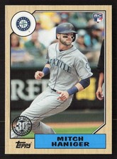 2017 Topps Update Mitch Haniger 1987 30th Anniversary RC #US87-13 Rookie Card. rookie card picture
