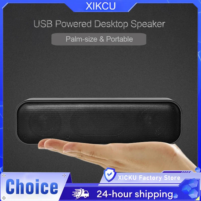 Barre de son PC HK-5008 alimentée par USB haut-parleur de bureau noir