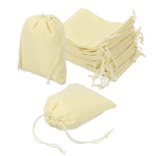 20 Pcs Velvet Drawstring Bag 4 x 4.7" Jewelry Pouches Gift Bags, Yellow