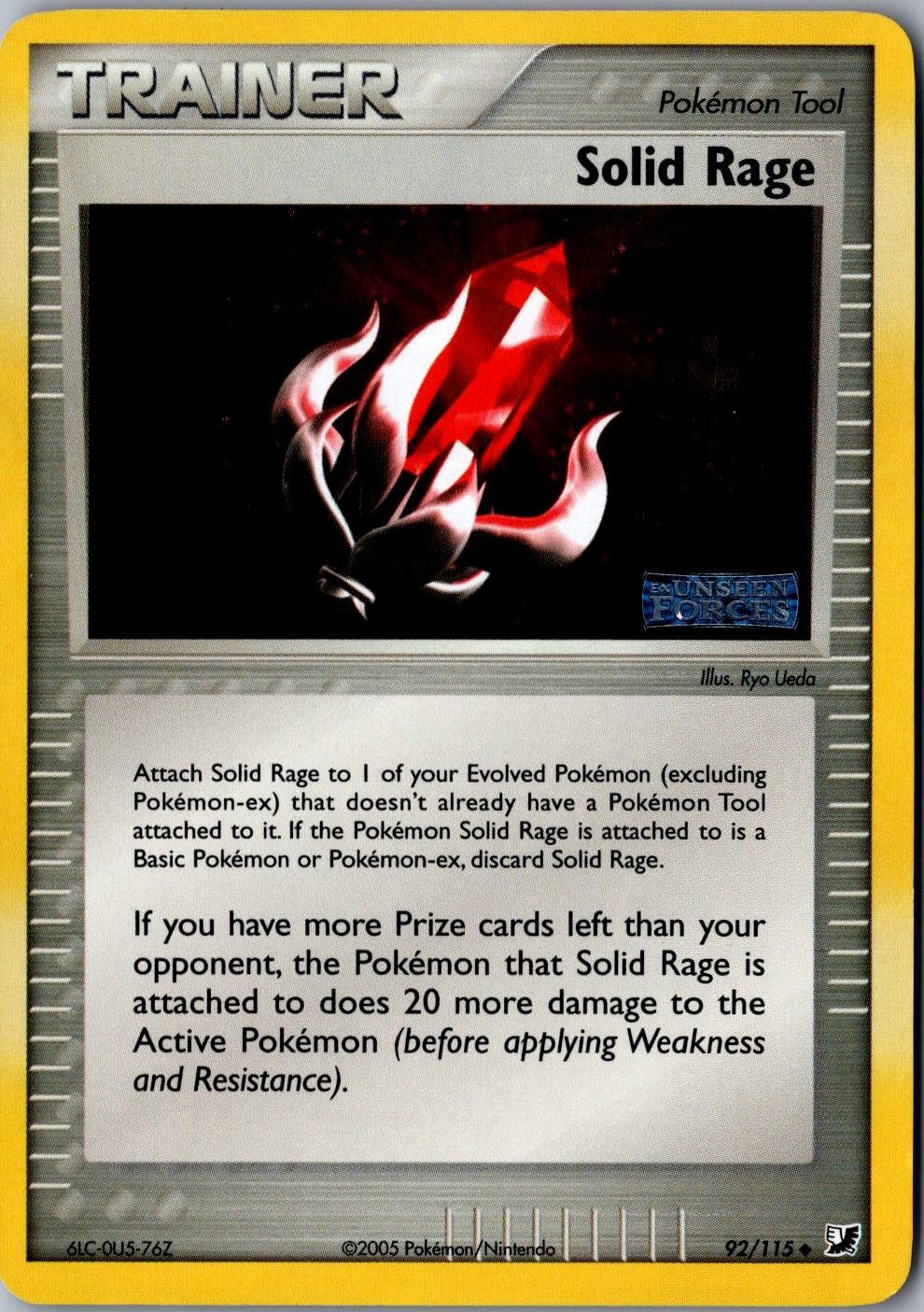 Solid Rage 92/115 Uncommon Unseen Forces Moderately Played Pokemon Card