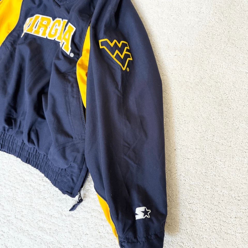 复古 Starter West Virginia Mountaineers NCAA 风衣夹克 - 美国儿童 S( — 第 4/4 张图片