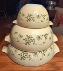 VTG 1980 Pyrex Shenandoah Cinderella 441, 443, 444 Nesting Mixing Bowls SET OF 3