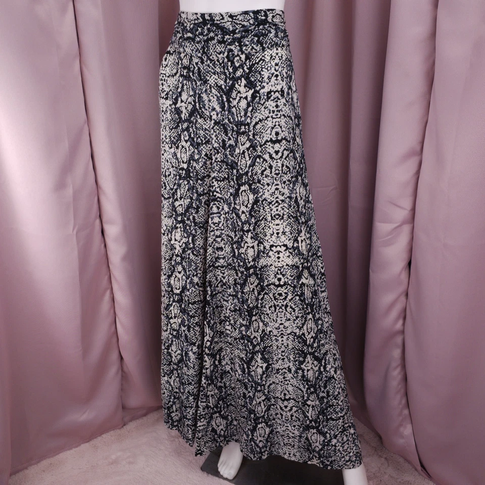 Pantalones para mujer Bar III satinados con estampado animal pierna ancha cintura elástica hasta el tobillo XL Foto 2 de 4