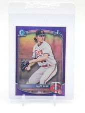 MATT BARR 2025 BOWMAN CHROME DRAFT 1ST PURPLE REFRACTOR TWINS /250 Q4562