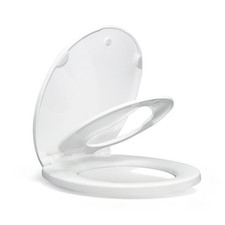 KHE Round Toilet Seat with Built-In 16.5'' Toddler Seat, White