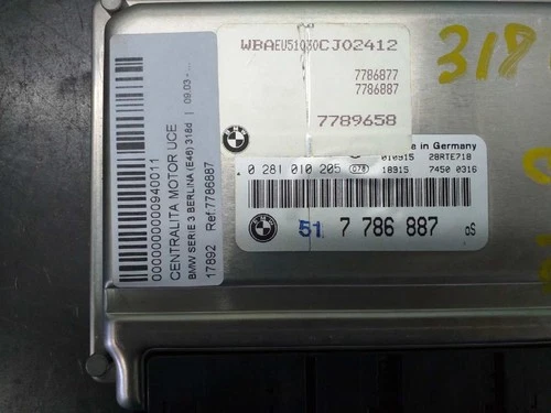 7786887 Centralita Motor Uce para BMW SERIE 3 BERLINA (E46) 318d 2002 940011 - Imagen 2 de 6